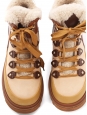 Bottines ELYA shearling beige et cuir marron Retail price 895€ Taille 36