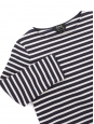 Top marinière manches longues en coton blanc et bleu marine Prix boutique 150€ Taille XS