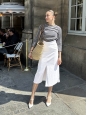 Top marinière manches longues en coton blanc et bleu marine Prix boutique 150€ Taille XS