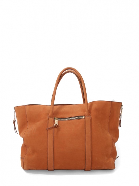 Sac cabas en suede souple marron camel Prix boutique 1500€