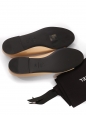 Ballerines plates en cuir beige rosé bout noir boucle cristal Prix boutique 1200€ Taille 38C