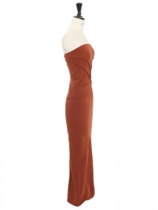 Strapless stretch terracotta fatale dress Retail price 200€ Size XS