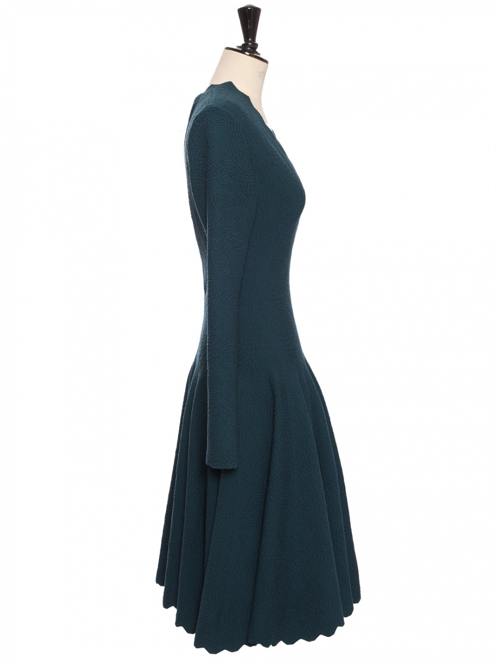 Robe Longue Alaïa En Velours Bleu Marine - Taille 38 - Style Caftan - Neuf Avec étiquette