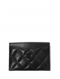 Porte-carte en cuir matelassé noir NEUF Retail price 540€
