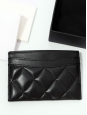 Porte-carte en cuir matelassé noir NEUF Retail price 540€