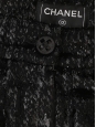Straight-leg pants in black moiré velvet with silver lamé and jeweled buttons Fall 2004 Retail price 4000€ Size 34
