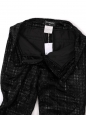 Pantalon droit en velours moiré noir lamé argent bouton bijoux Fall 2004 Prix boutique 4000€ Taille 34