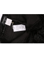Pantalon droit en velours moiré noir lamé argent bouton bijoux Fall 2004 Prix boutique 4000€ Taille 34