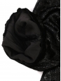 Straight-leg pants in black moiré velvet with silver lamé and jeweled buttons Fall 2004 Retail price 4000€ Size 34