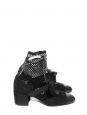 CHANEL Black mesh ankle boots with bow detail Spring 2023 Retail price €2,000 Size 38