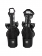 CHANEL Black mesh ankle boots with bow detail Spring 2023 Retail price €2,000 Size 38