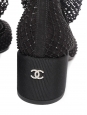 CHANEL Black mesh ankle boots with bow detail Spring 2023 Retail price €2,000 Size 38