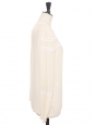 Blouse manches longues en soie beige et broderie dentelle blanche Prix boutique 1100€ Taille 36/38