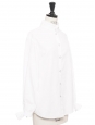 Chemise en coton blanc col à volant noeud aux poignets FW 2023 Prix boutique 1600€ Taille 34