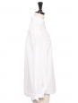 White cotton shirt with ruffled at neckline and bows at cuffs FW 2023 Retail price €1,600 Size 34