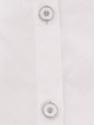 White cotton shirt with ruffled at neckline and bows at cuffs FW 2023 Retail price €1,600 Size 34