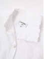 Chemise en coton blanc col à volant noeud aux poignets FW 2023 Prix boutique 1600€ Taille 34