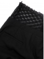 Pantalon droit en laine noir ceinture dentelle de calais Prix boutique 2500€ Taille 34