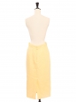 Jupe crayon midi 100% lin jaune poussin Taille XS