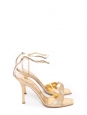 Sandales à talons en cuir métallisé doré Prix boutique 1190€ Taille 37.5