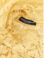 Pastel yellow calais lace sleeveless top Retail price €1450 Size XS