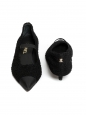 Escarpins en laine bouclée noir sigle CC doré FW 2022 Prix boutique 1200€ Taille 38