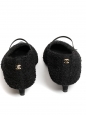 Escarpins en laine bouclée noir sigle CC doré FW 2022 Prix boutique 1200€ Taille 38