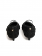 Escarpins en laine bouclée noir sigle CC doré FW 2022 Prix boutique 1200€ Taille 38