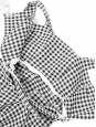 PETRA long black and white gingham belted dress Retail price €970 Size 36