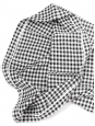 PETRA long black and white gingham belted dress Retail price €970 Size 36