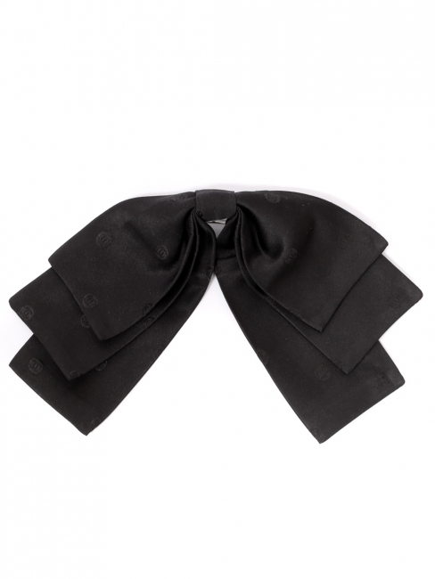 Black satin bow hair clip Retail price 490€