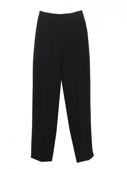 Pantalon taille haute en 100% soie noire Prix boutique 1400€ Taille 36