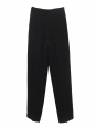 Pantalon taille haute en 100% soie noire Prix boutique 1400€ Taille 36