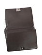 Dark gray quilted leather BOY bag, large model with silver chain Retail price €7,500