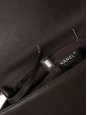 Dark gray quilted leather BOY bag, large model with silver chain Retail price €7,500