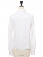 White cotton long sleeves shirt with bib Retail price €1,250 Size 34