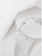 White cotton long sleeves shirt with bib Retail price €1,250 Size 34