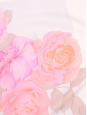 Foulard en soie gris détail fleurs rose Prix boutique 390€ Taille 76 x 76