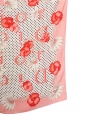 Foulard rose imprimé marguerite et pensées Prix boutique 390€ Taille 76 x 76