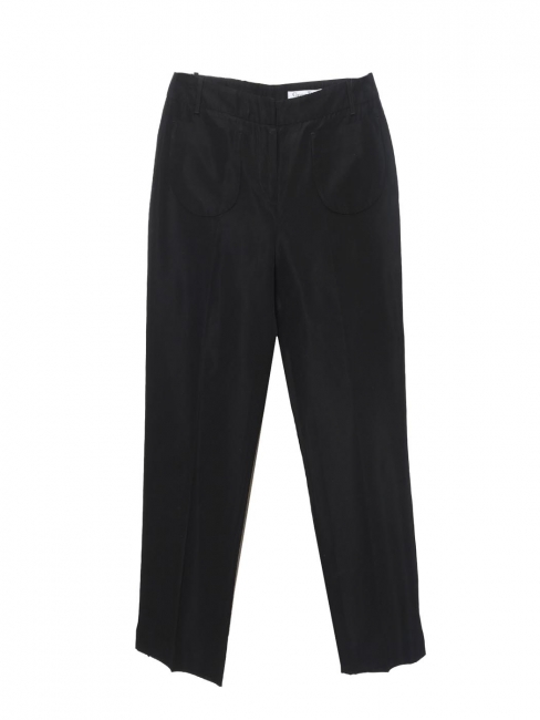 Pantalon court slim fit en coton noir Prix boutique 1200€ Taille 36