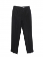 Slim fit black cotton capri pants Retail price €1,200 Size 36