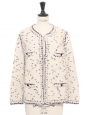 White, black, lilac, and gold wool and cashmere jacket Pre-Fall 2021 Retail price €3,500 Size 40