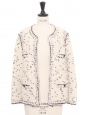 White, black, lilac, and gold wool and cashmere jacket Pre-Fall 2021 Retail price €3,500 Size 40