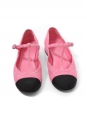 Ballerines plates en tweed rose et bouts noirs CROISIERE 2023 Prix boutique 1100€ Taille 38