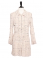 Combi-short en tweed à carreaux rose beige et gris Prix boutique 4500€ Taille XS