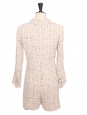 Combi-short en tweed à carreaux rose beige et gris Prix boutique 4500€ Taille XS
