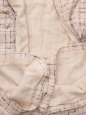 Combi-short en tweed à carreaux rose beige et gris Prix boutique 4500€ Taille XS