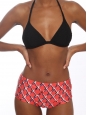 Culotte de maillot de bain shorty motif losanges rouge blanc bleu marine Prix boutique 550€ Taille XS/S