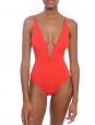 Maillot de bain une pièce décolleté plongeant rouge vif Prix boutique 595€ Taille 40
