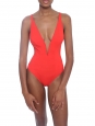 Maillot de bain une pièce décolleté plongeant rouge vif Prix boutique 595€ Taille 40